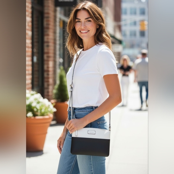 Kate Spade Grove Street Millie Black and Cement Crossbody Bag with A Dust Bag - Picture 2 of 8